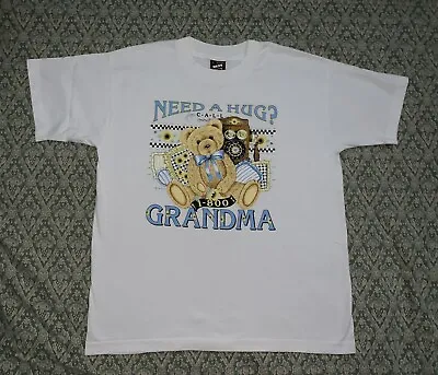 Buy Need A Hug? 1-800 GRANDMA Vintage 1990s Shirt By Airwaves Adult L Large 20.5x26 • 24.08£