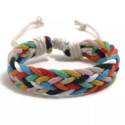 Buy Unisex Braided Rope Bracelet Men's Women's Woven Bangle Wristband Jewelry Gift • 1.19£