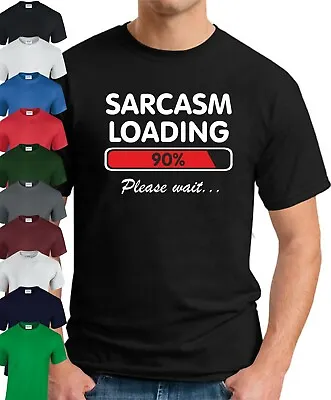 Buy SARCASM LOADING PLEASE WAIT T-SHIRT > Funny Slogan Novelty Mens Geeky Gift Geek • 9.49£