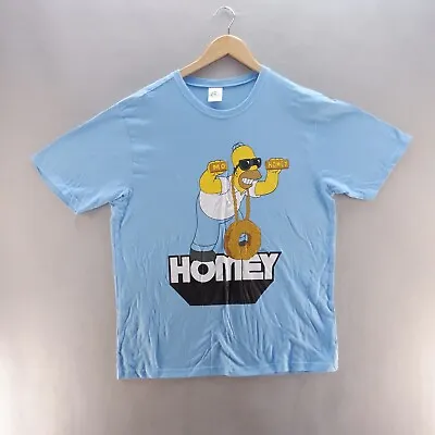 Buy The Simpsons T Shirt Large Blue Mo Honey Homer Graphic Print Mens • 8.57£