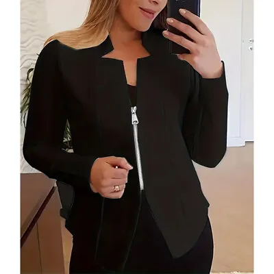 Buy Ladies Blazer Long Sleeve Business Jackets Women Casual Cardigan Jacket Work • 20.15£