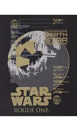 Buy Star Wars Rogue One Metallic Death Star T-Shirt • 8.99£