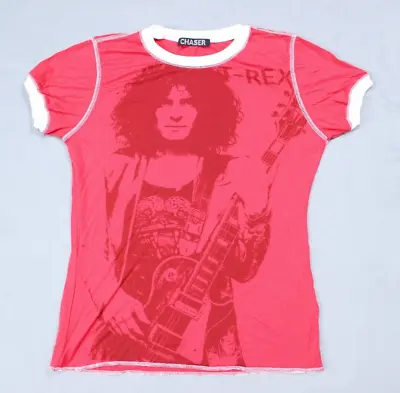 Buy Chaser Made In USA T-Rex Band Womens Size L Red T Shirt • 18.94£