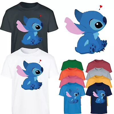 Buy Kids T-Shirt Disney Heart Lilo And Stitch Ohana Xmas Gift Boys Girls Unisex Tops • 10.99£
