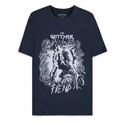 Buy The Witcher Dark Blue Fiend Size XL T-Shirt • 18.67£