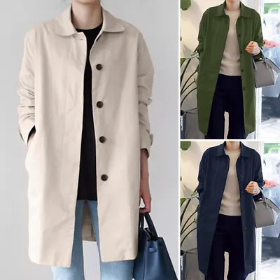 Buy ZANZEA Womens Oversized Windbreaker Fashion Long Jacket Casual LooseTrench Coat • 19.34£