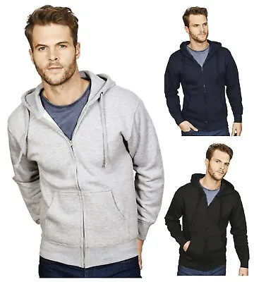 Buy Mens CZ Zip Up HOODIE Hooded Sweatshirt JACKETS Top Plain Hoody Jumper Pulloverr • 18.99£