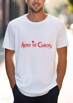 Buy Alice In Chains T-Shirt Rock Heavy Metal Mens Womens Unisex White S M L XL XXL • 12.99£