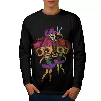 Buy Wellcoda Doll Scary Creepy Horror Mens Long Sleeve T-shirt, Bad Graphic Design • 17.99£