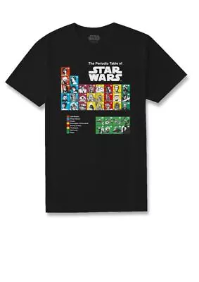 Buy Star Wars Periodic Table T-Shirt Crew Neck Cotton Short Sleeve Marvel Soft Tee • 10.36£