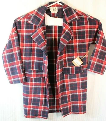 Buy Ppla Clothing Jacket Med. Atticus Coat Blackbird Plaid NWT • 18.85£