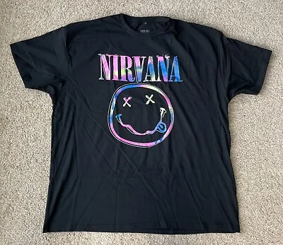 Buy Nirvana Officially Licensed Short Sleeve T-shirt Mens Size 4XL Black BRAND NEW • 10.95£