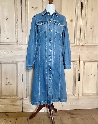 Buy Vintage Gap Blue Denim Jacket Dress Size UK 10 Y2k 90s Daisy Jones Unique  • 20£