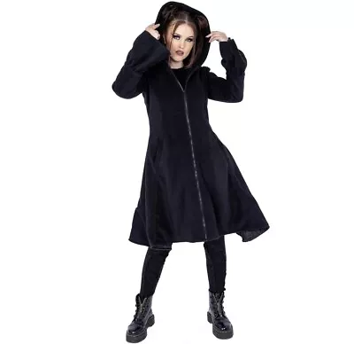 Buy Poizen Industries Verity Coat Long Black Witchy Witch Jacket Corset Gothic Alt X • 87.99£