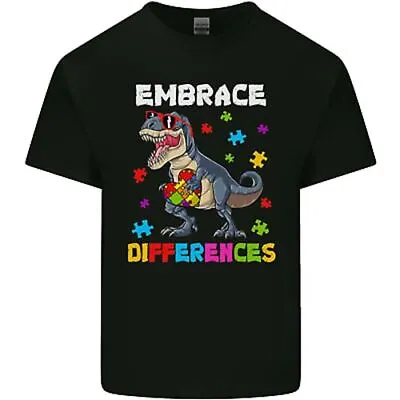 Buy Autism T-Rex Embrace Differences Autistic Mens Cotton T-Shirt Tee Top • 10.99£