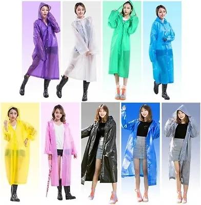 Buy Adults/Kids Unisex Reusable Waterproof Rain Coat Portable Rain Jacket Poncho • 3.99£