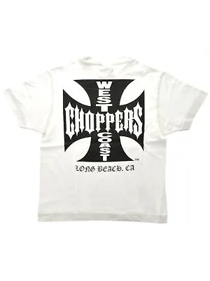 Buy West Coast Choppers White Original Cross Kids T-Shirt - Kids L • 8.26£