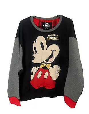 Buy Micky Mouse Disney Christmas Pyjama Jumper- Size Large • 12£