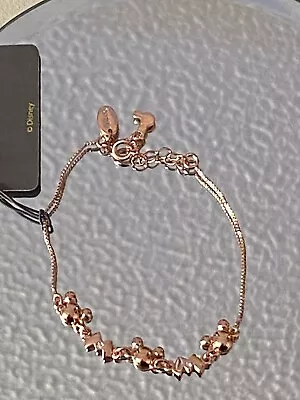 Buy New Disney Couture M For Mickey Rose Gold Plated Bracelet Pendant Bnib • 29.99£