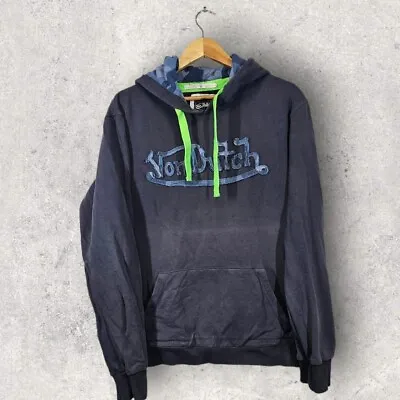 Buy VTG Y2K Von Dutch Urban Camo Patched Hoodie Sweatshirt XXL • 34.95£