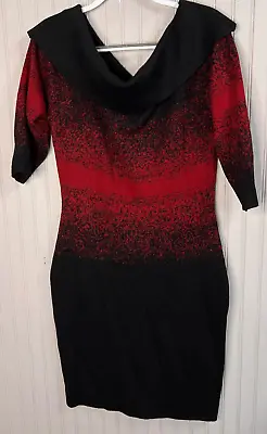 Buy Lane Bryant Womens SWEATER DRESS 14 16 Sexy Black Red Unique Date Night NEW • 26.05£