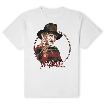 Buy Official A Nightmare On Elm Street Freddy Vintage Unisex T-Shirt - White • 10.79£