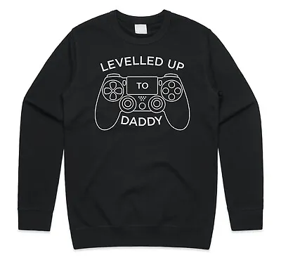 Buy Levelled Up To Daddy Jumper Sweatshirt Funny Gamers Gaming Fathers Day Dad Gift • 23.99£