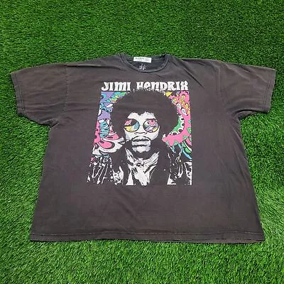 Buy Jimi-Hendrix Psychedelic Rock Band Shirt Womens 4XL-Short 29x30 Sun-Faded Black • 17.74£