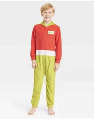 Buy Grinch Pajamas Boys Girl One Piece Size L (10/12)Kids Union Suit Christmas • 13.67£