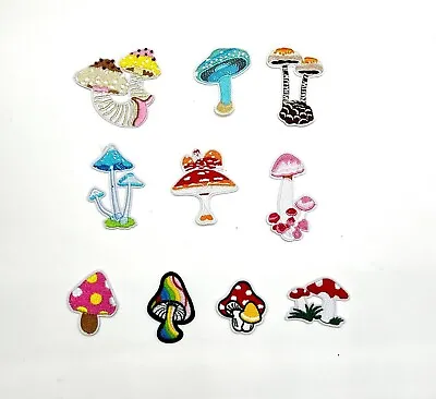 Buy Mushroom Patch Sew Or Iron On Patches For Kids Custom Denim Jackets 10 Patches • 12£