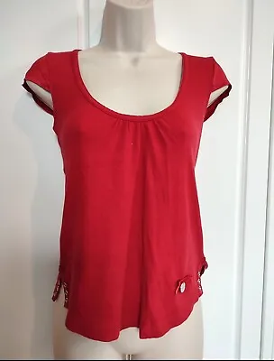Buy Karen Millen Red Women T-shirt, Size UK 8, Pre-owned • 6.40£