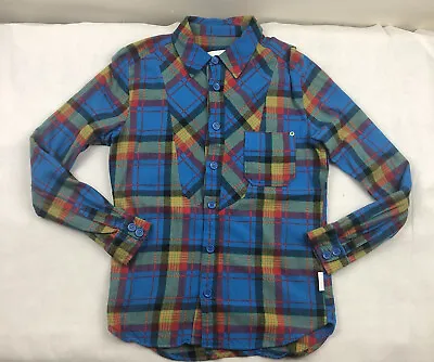 Buy Mens Humor Shirt Tee Top Button Up Blue Chequered Medium Long Sleeve Hommes • 10.49£