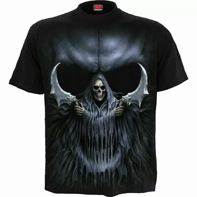Buy Spiral Direct NEW DOUBLE DEATH T-SHIRT/Goth/DeathReaper/Skull/Metal/Rock/Tee/Top • 16.98£