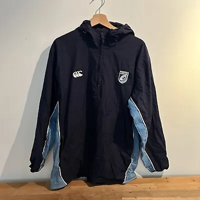 Buy Cardiff Blues Rugby Canterbury Quarter Zip Rain Jacket Training Men’s Size Large • 19.99£
