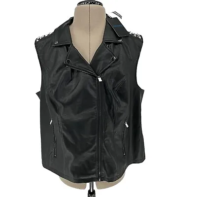 Buy Riverdale Vest 3 Toni Southside Serpents Faux Leather Stud Jacket Womens NWT 7T2 • 16.88£