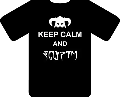 Buy Keep Calm Skyrm T-Shirt - Inspired By Skyrim • 15.99£