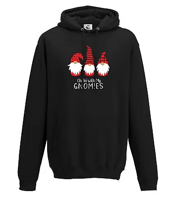 Buy Christmas Jumper Hoodie Chilling With My Gnomies Xmas Jumper Adult Teen Kid Size • 21.99£