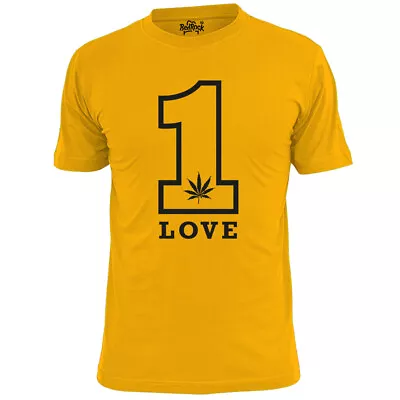 Buy Mens One Love V2 Reggae T Shirt Weed Spliff Doctor Marley • 10.99£