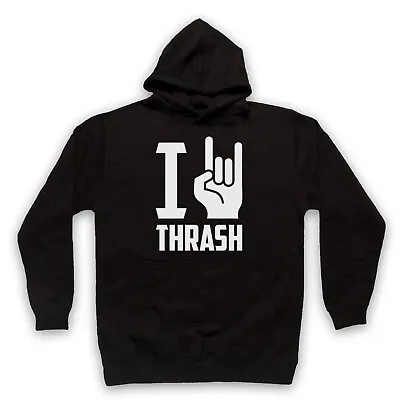 Buy I Love Thrash Metal Music Rock Guitar Devil Horns Hands Unisex Adults Hoodie • 27.99£