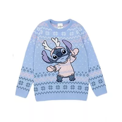 Buy Lilo & Stitch Childrens/Kids Knitted Christmas Jumper NS7258 • 37.47£