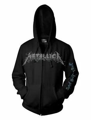 Buy Metallica Hoodie Sad But True Hooded Top Zipped Official Black Rock Metal Band • 49.90£