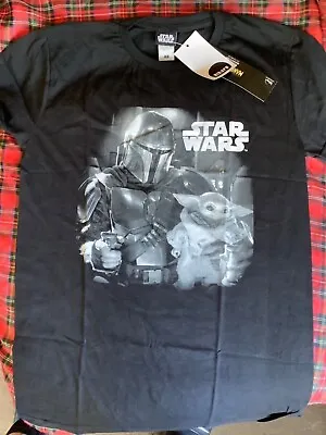 Buy ** Star Wars The Mandalorian Baby Yoda Graphic T-shirt Official  ** • 11£