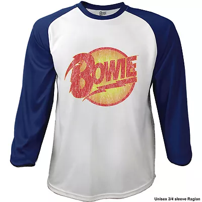Buy David Bowie - Diamond Dogs Raglan T-Shirt 3/4 Arm Official Merch • 17.22£