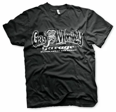 Buy Official Gas Monkey Garage Logo Black T-Shirt • 10.95£