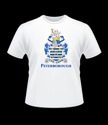 Buy Peterborough Cambridgeshire Cathedral Coat Of Arms T Shirt XS S M L XL XXL XXXL • 11.99£