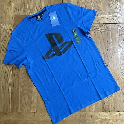 Buy Sony Playstation Ps Logo • Mens • Cotton T-Shirt • Blue • Medium • Video Gaming • 9.95£