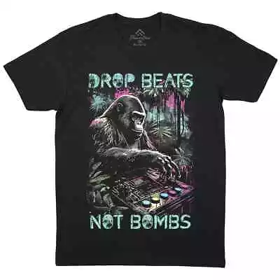 Buy Monkey Mens T-Shirt Music Jungle Safari Wildlife Ape Banana Zoo Animal E287 • 11.99£