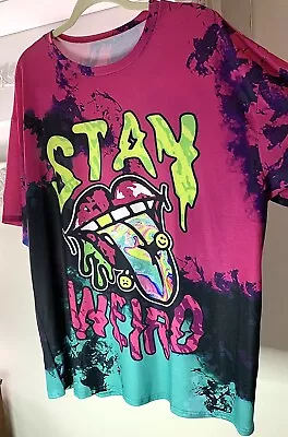 Buy Stay Weird  Tie-Dye T-shirt Women’s 3X NWOT Graphic Tie-dye • 23.62£