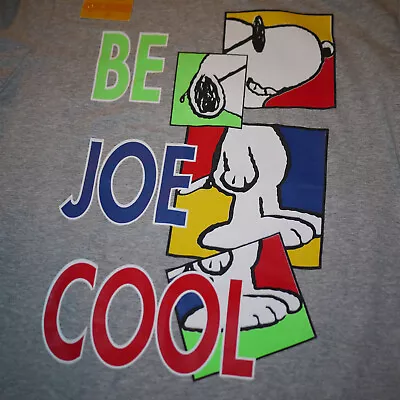 Buy Snoopy Be Joe Cool Peanuts Men's T-Shirt New Medium Grey Official Merchandise • 14.99£