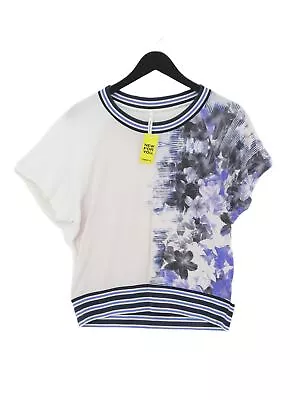 Buy Karen Millen Women's T-Shirt UK 12 White Viscose With Cotton Basic • 24£